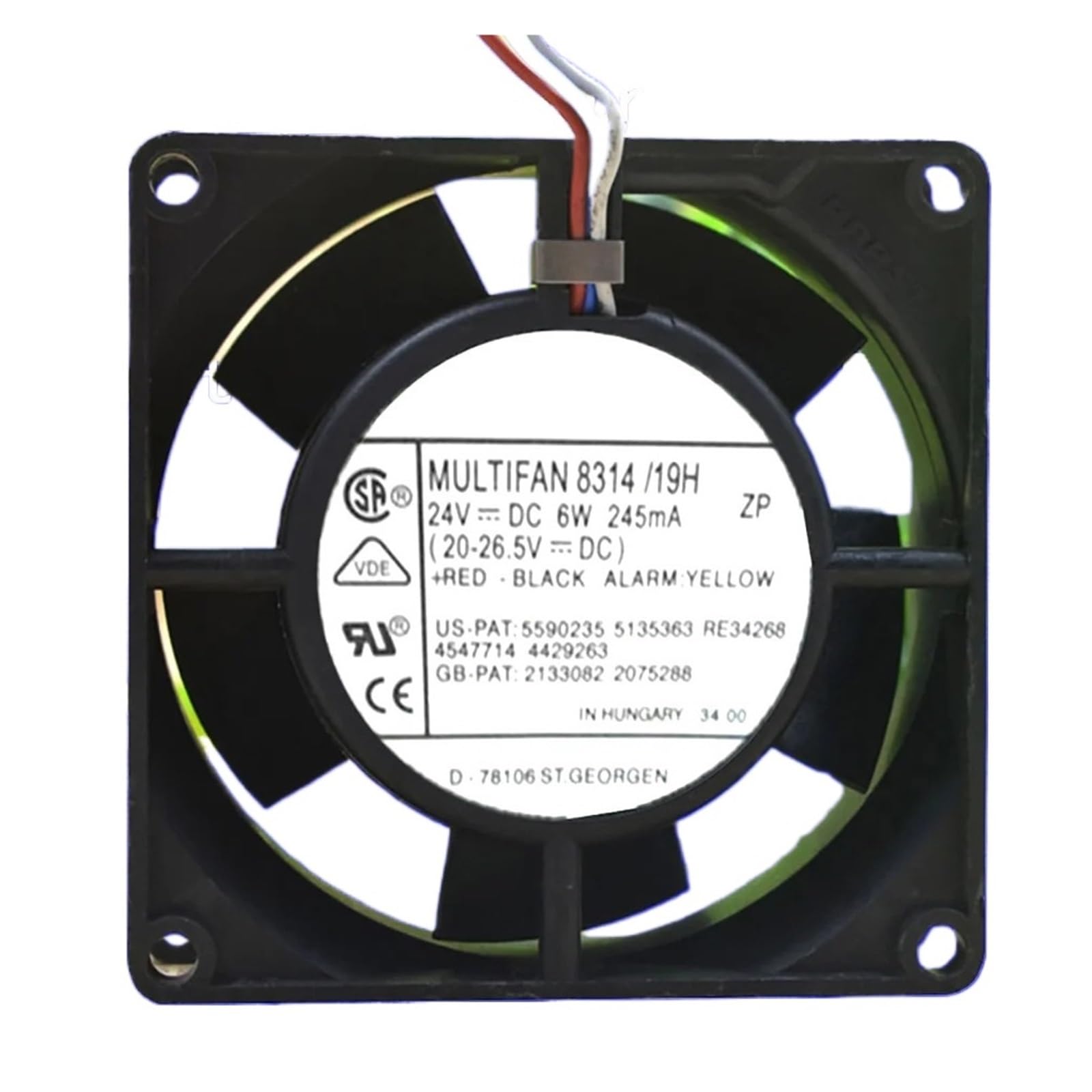PEQYUACTE 8314/19H 24VDC 245mA 6W Cooling Fan 8032 80 x 80 x 32 mm