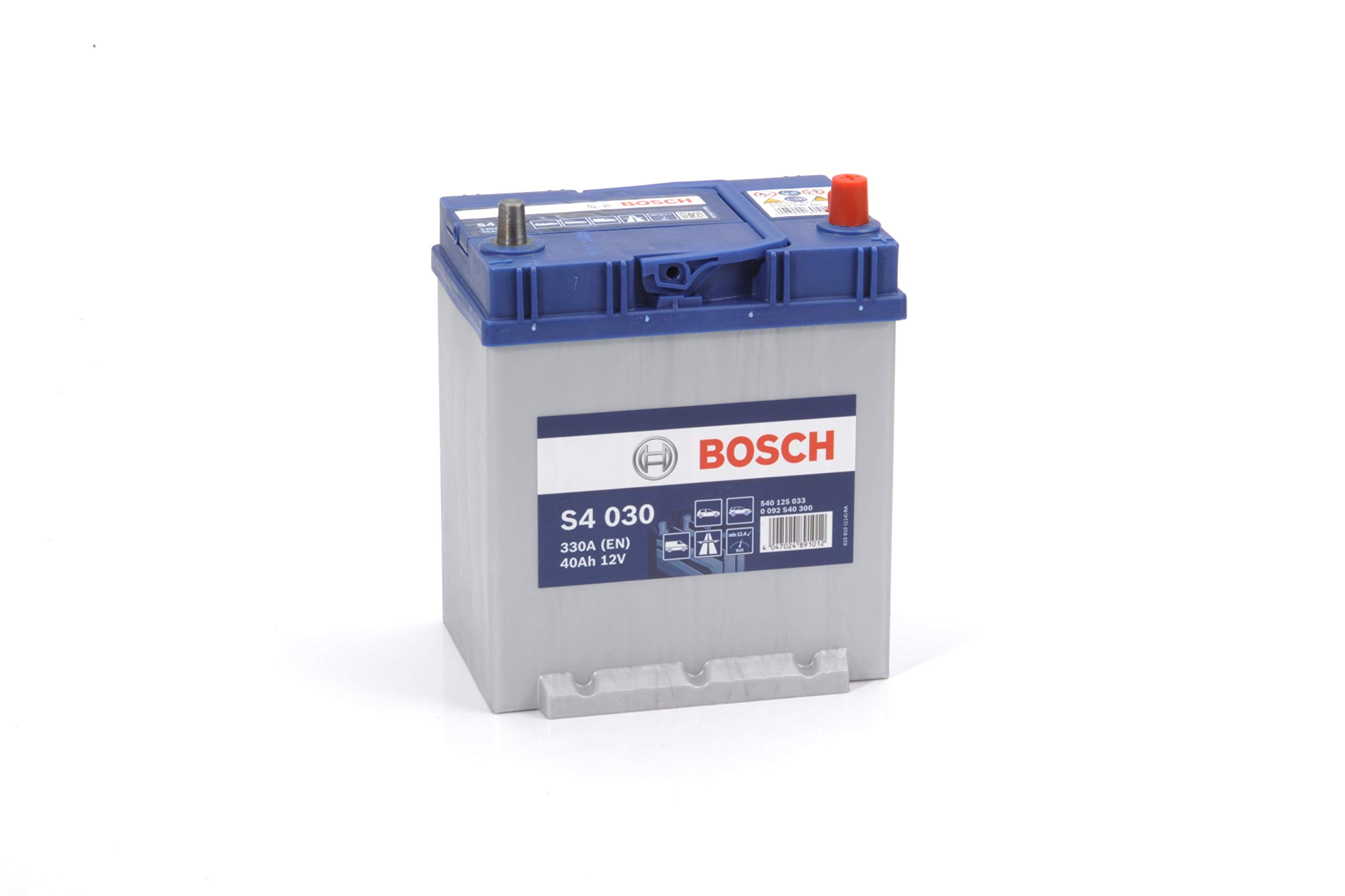 Bosch S4030 Batterie Auto 12V – Gamme S4 – Batterie de Démarrage Voiture