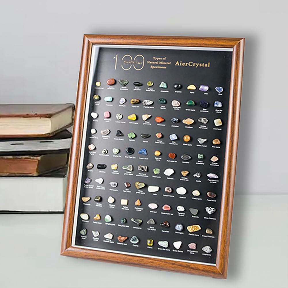 100pcs Natural Crystal Gemstone Collection - Mixed Raw Mineral Specimens Including Quartz, Amethyst, and More for Healing, Display, Decoration, and Gift Giving