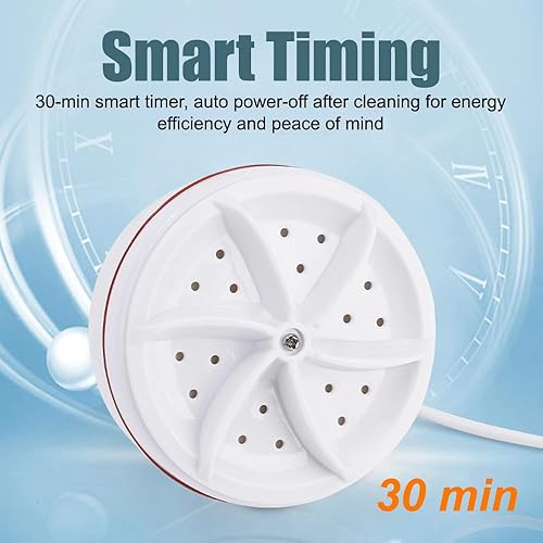 Miniatura 3 de Lavadora de ropa interior para calcetines, lavadora portátil de turbina USB con ventosas y apagado de 30 minutos para limpiar la ropa interior de