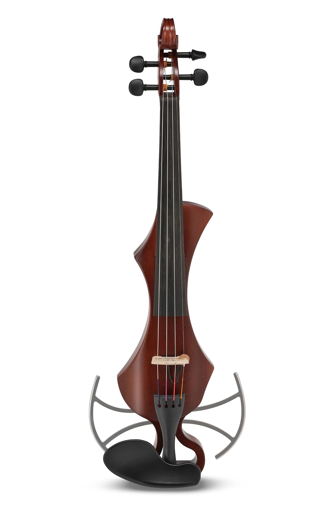 Violino elettrico GEWA, violino elettronico, Novita 3.0 rosso-marrone con adattatore per poggia spalle, 4 corde