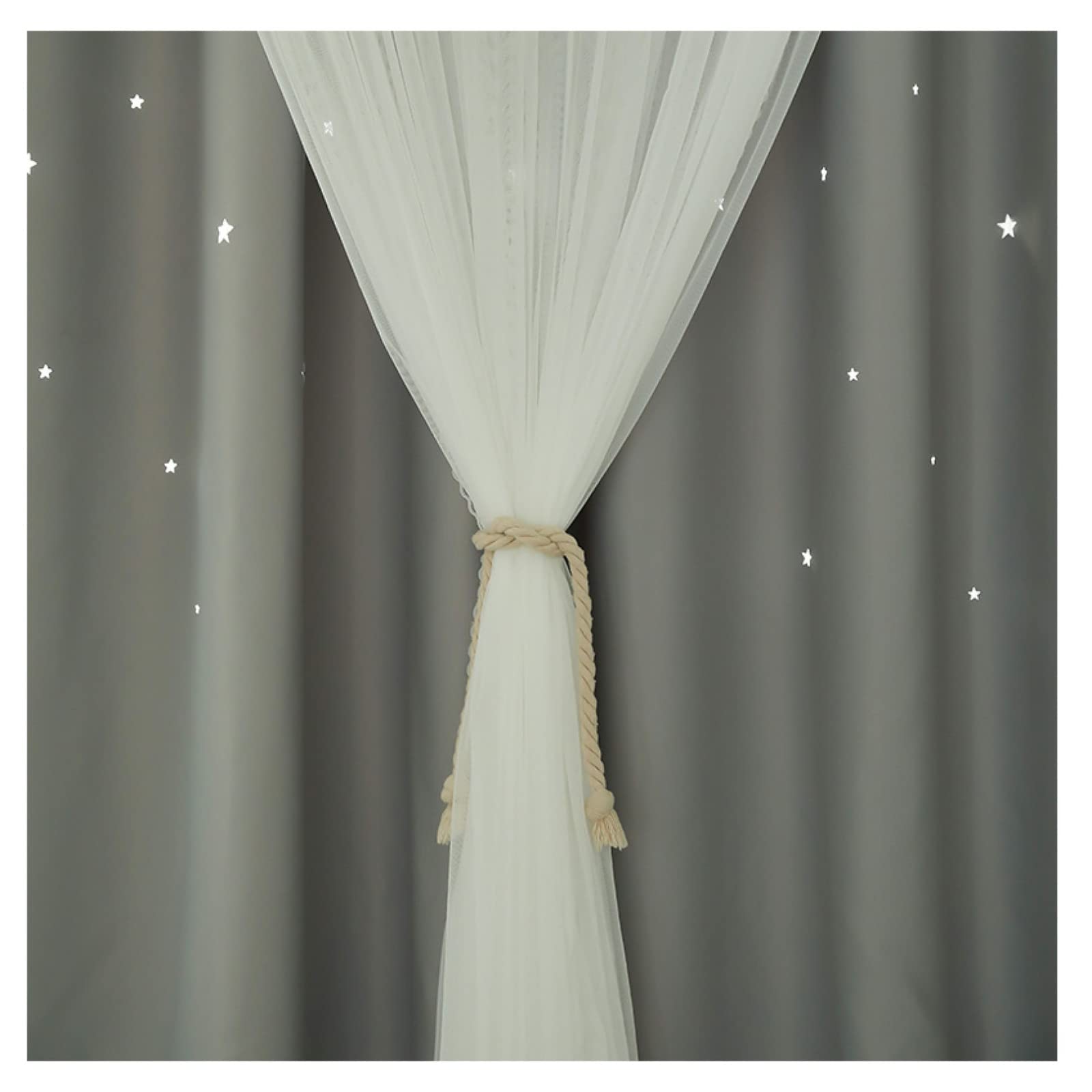 Rideau Occultant pour Chambre d'Enfant et Salon Gris Grand Style