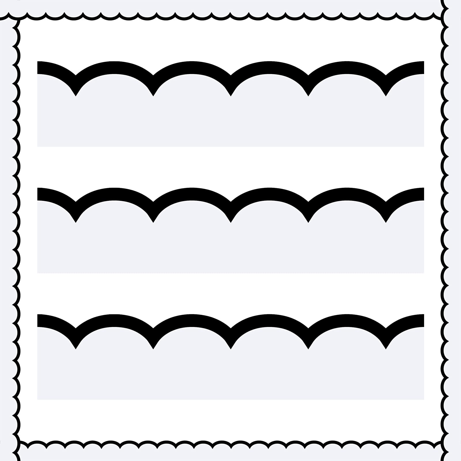 Bordure de tableau d'affichage pour décorer une classe avec 15m de frise noire à motifs