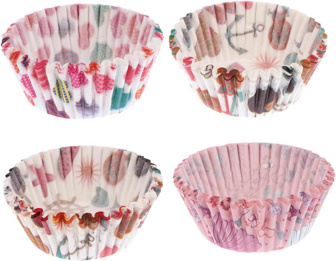 SHOWERORO 400pcs Muffin Tins Paper Cookie Egg Tart Baking