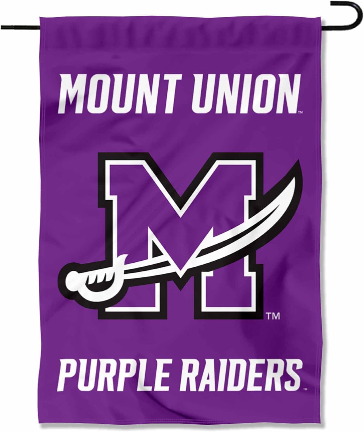 College Flags & Banners Co. Mount Union Raiders Wordmark Logo Garden Banner Flag