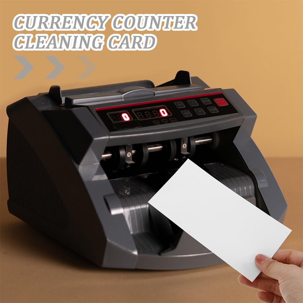 DOITOOL 2 pezzi Carte Pulizia per Conta Banconote Macchina Contabanconote Automatica Kit Decalcificante per Distributori Automatici Pulizia Profonda e Prolungamento Vita Macchina