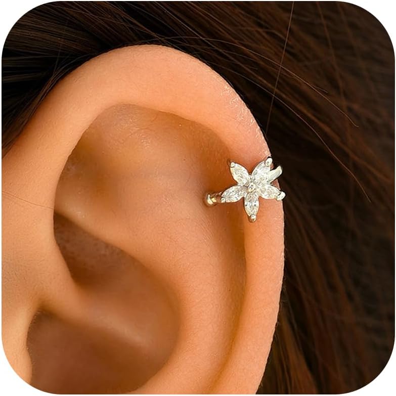 Ear Cuff Earrings for Women Non Piercing Faux Earring Cuff Rose Gold Earring Cuffs Non Pierced Lightweight Hypoallergenic Cartilage Earrings Fake Earrings for Girls Jewelry Gift