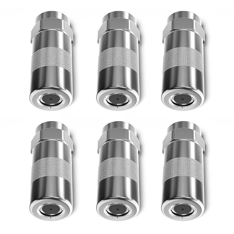 Kit com 6 Acopladores de Alta Pressão para Engraxadeira Guweta 49-16-2649-6, Compatível com Milwaukee M18 e M12, Rosca 1/8" NPT