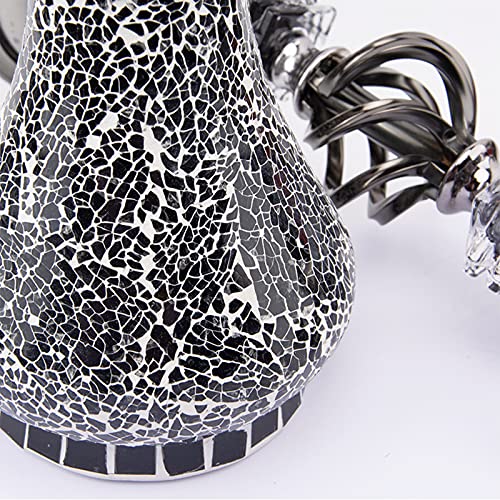 AMAZOM Shisha-Set Mit 2 Schläuchen - 21,65"Tragbares Komplettset Mit Glasvasenboden, Shisha-Keramikschale, Holzkohlenhalter, Lederrohr, Mundspitzen,Blau – Bild 6