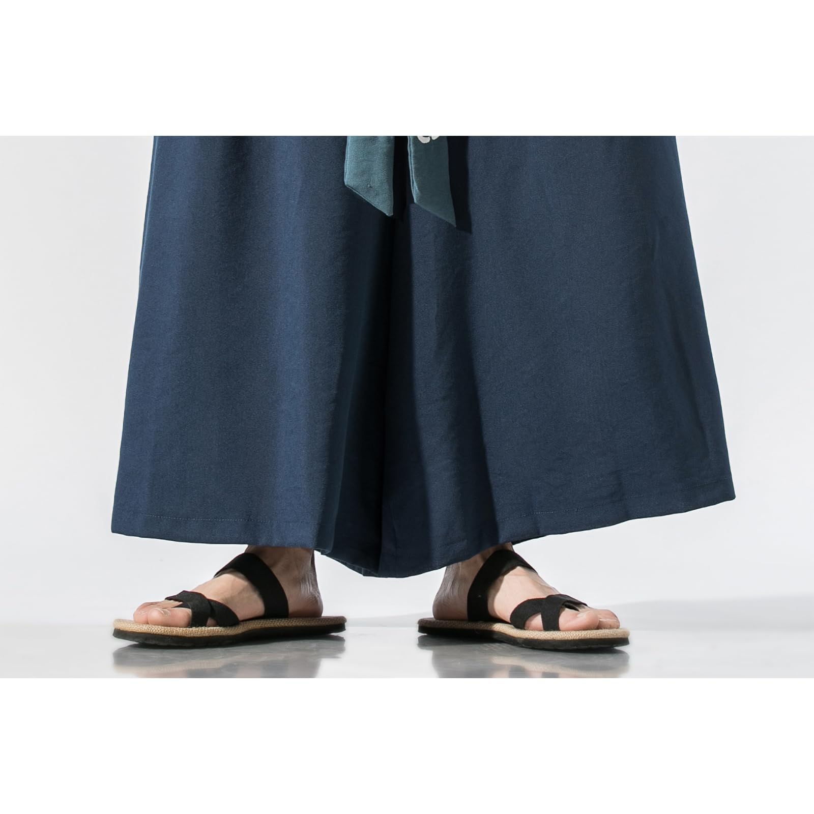 GURUNVANI Pantalon de yoga japonais à jambes larges pour homme, style hip-hop, baggy