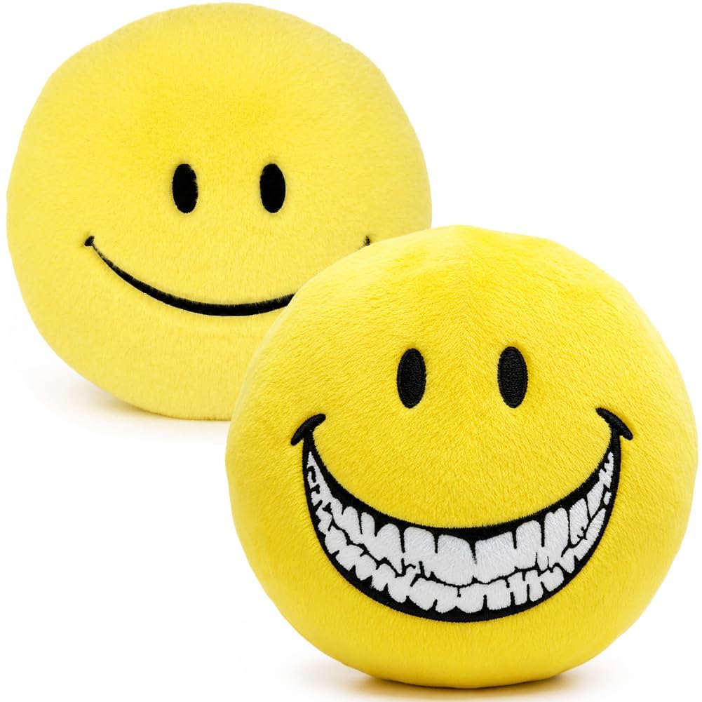 Bgdhinkt Soft Yellow Smiley Face Horror ARG Plush Toy (2PC)