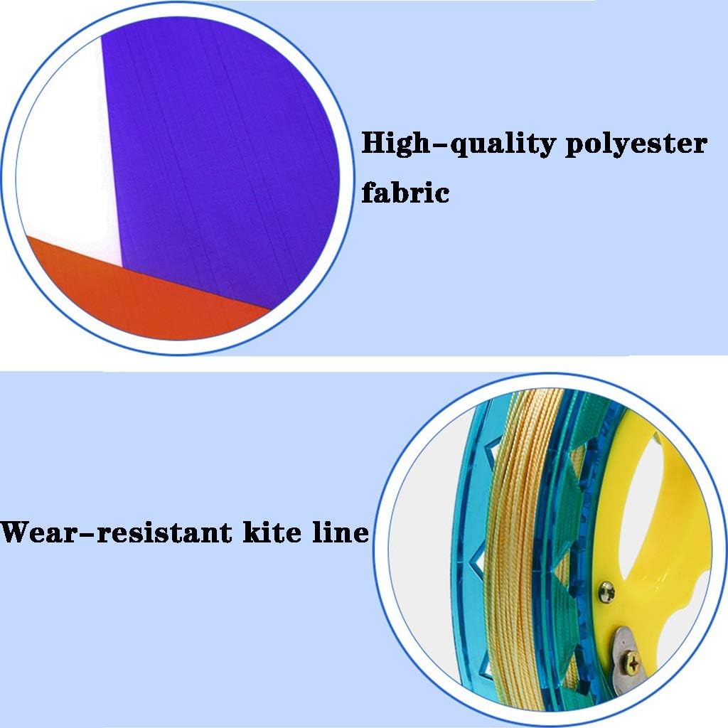 Boys Kite Big Triangle Park Kite Outdoor Simple Air Flying Toy with Long Tail Easy to Fly in the Breeze (Size: 5.2ft+32.8ft tail+328ft line) (5.2ft+32.8ft tail+1312ft line)