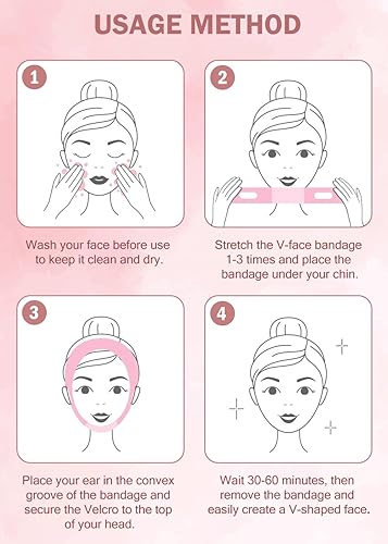 Miniatura 6 de Yeahka Máscara de elevación de línea V, correa de adelgazamiento facial, reductor de barbilla doble, cinturón de elevación facial en forma de V,