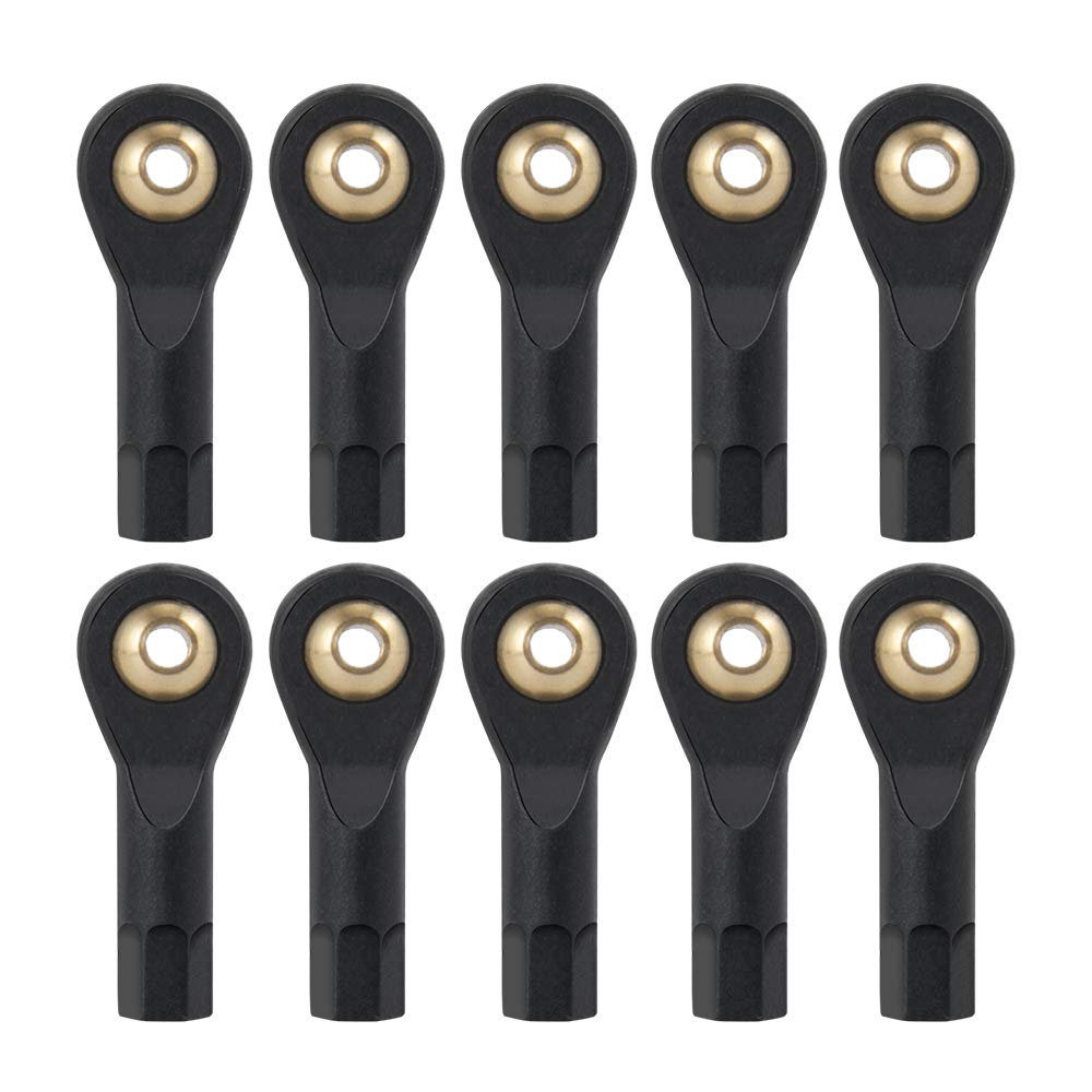 QUE-T 10pcs Ball Head Holder Tie Rod End M3 Ball Joint Linkage for RC Hobby Model Car Truck Boat (27mm)