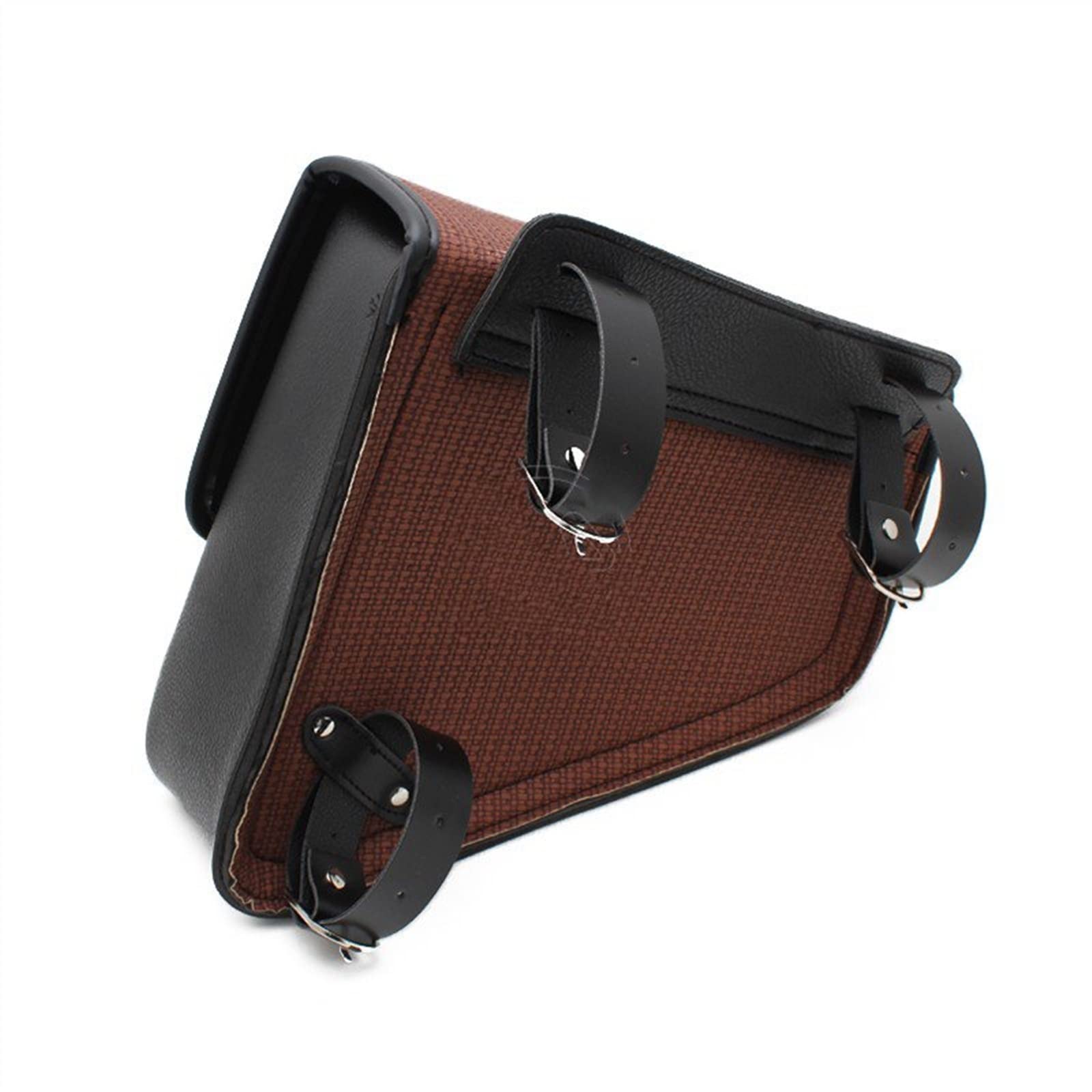Borsa Da Moto Universale In Pelle PU Sella Laterale Sinistra Destra Borse Portautensili Viaggio Per Yamaha bici strada(Set A)