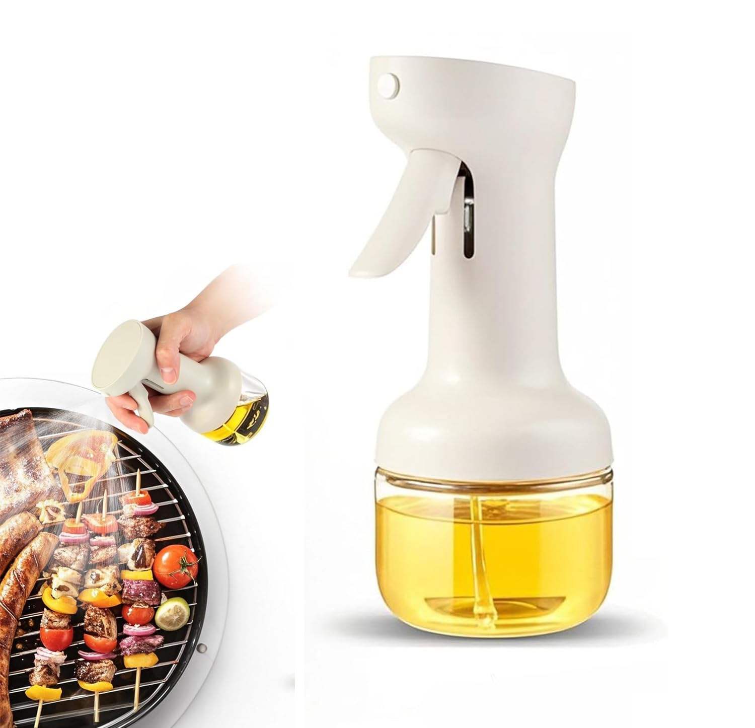 Distributeur d'huile d'olive en verre de 280 ml au design épuré pour la cuisine