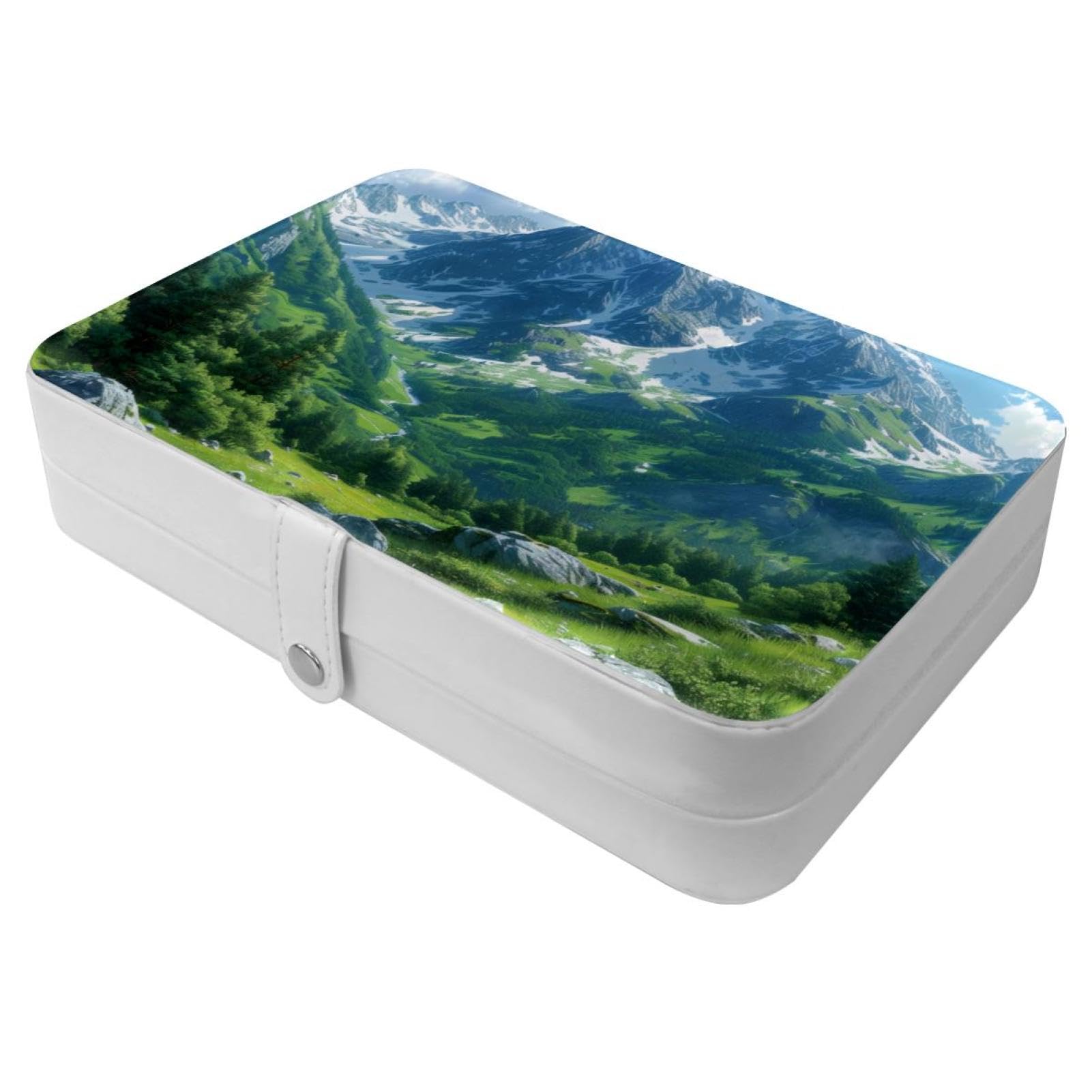Boîte à bijoux de voyage support rangement bijoux portable étui filles compartiments