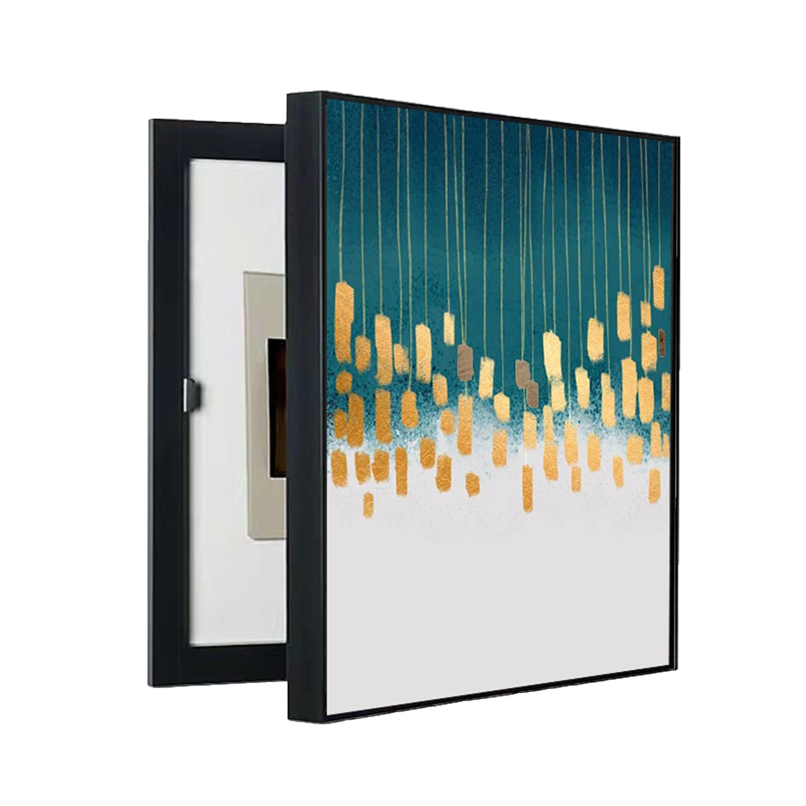 Breaker Panel Cover Decorative, Hidden Electrical Breaker Box Cover for Home, Office, Entrance, Hallway, Bedroom, Living Room(C,45x55cm/17.7x21.6in)