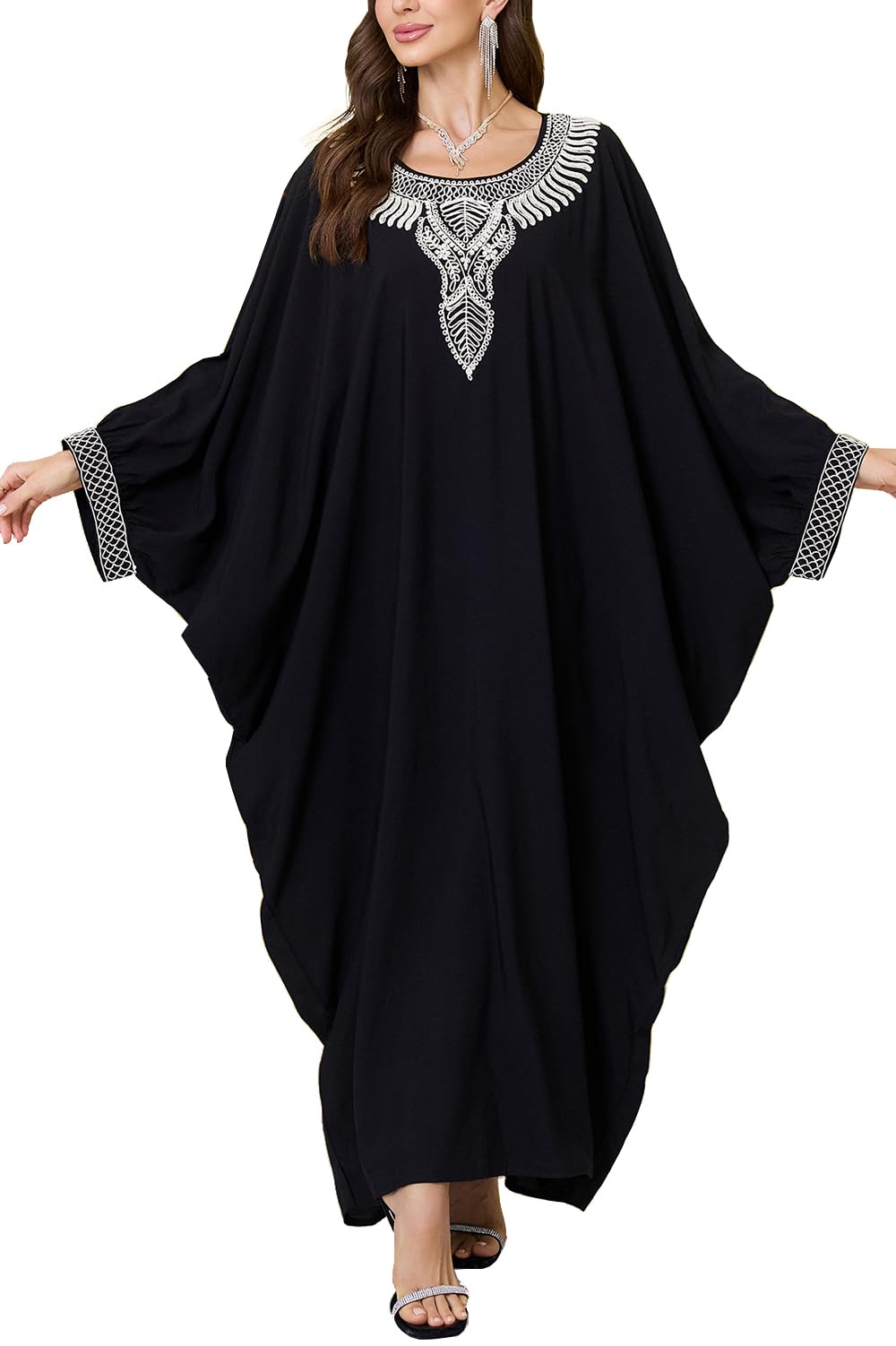L-Peach Women's Kimono Long Dress Maxi Kaftan Summer Beach Boho Cover up Tops