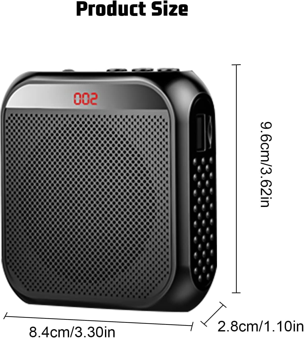 Portable Voice Amplifier for Teachers,Rechargeable Portable Microphone with Speaker,Wired Microphone,Pa System for Outdoors, Teaching, Meeting, Tour Guide, Yoga(5PCS,Black)