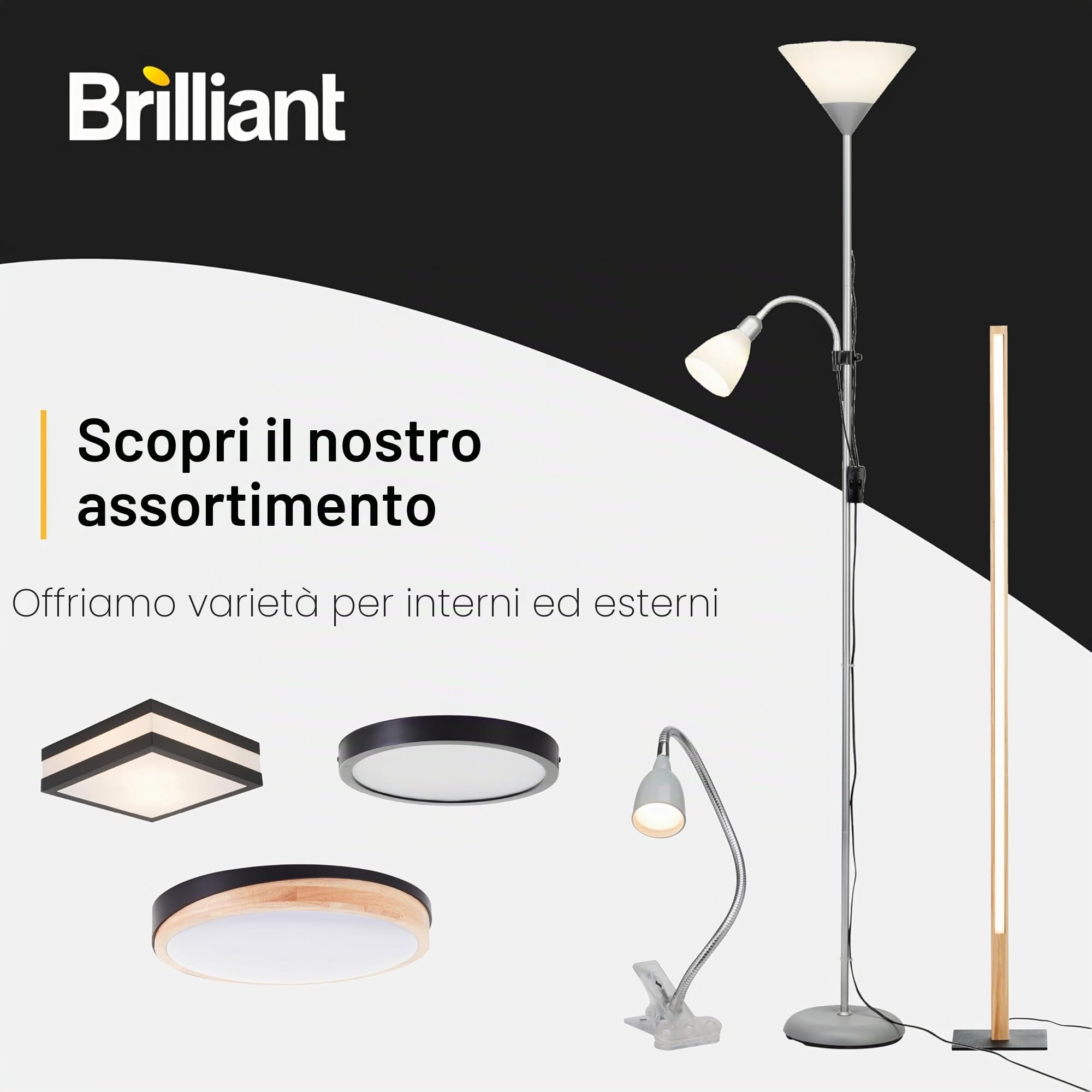 Brilliant Sofia 55313/77 - Barra con 2 faretti E14 max. 40 W, in metallo e vetro, colore: Ferro/cromato
