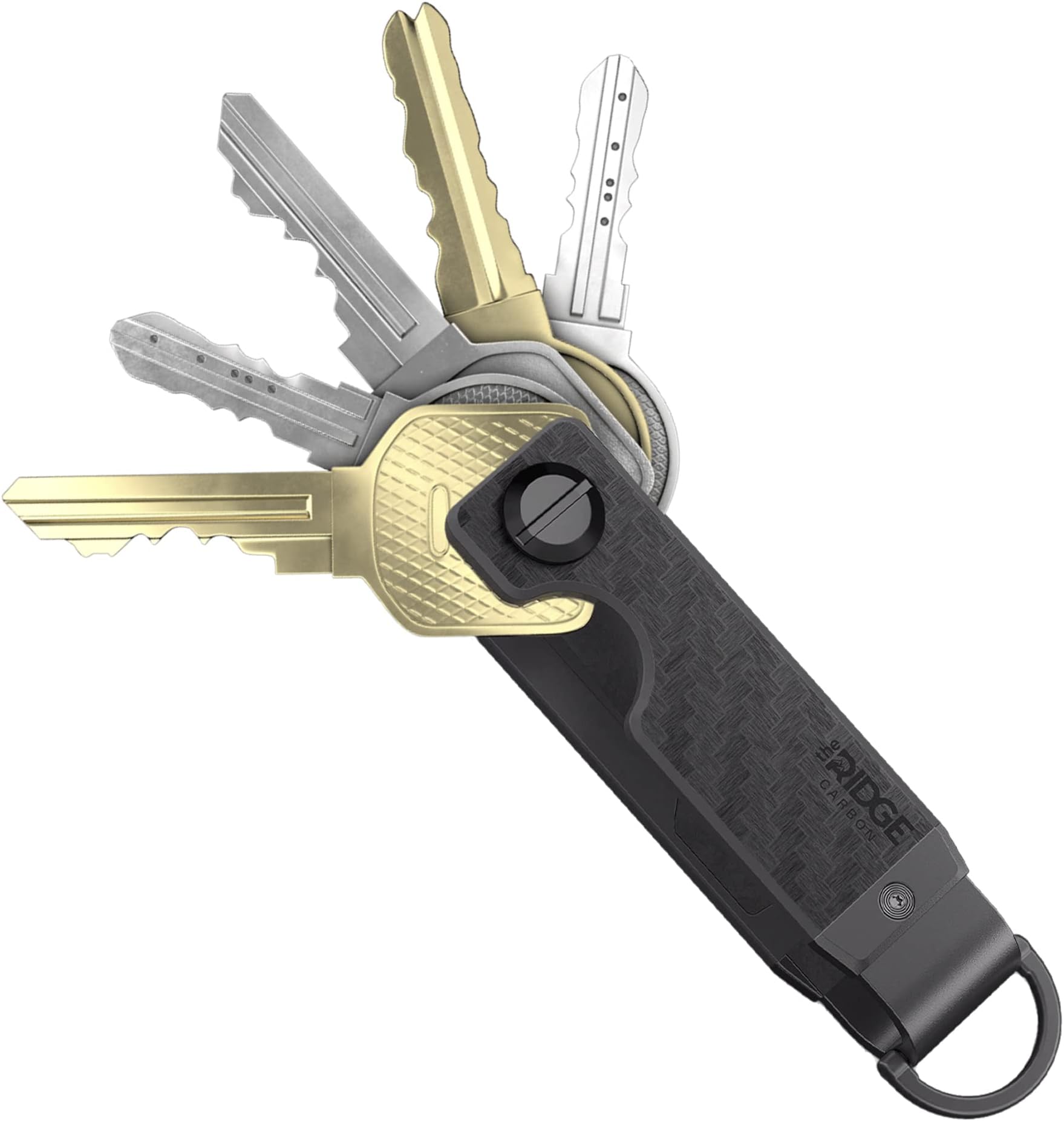 Key Organizer - Compact Metallic Key Holder, Minimalist Innovative Keyholder, Smart Keychain Secures 2-6 Keys