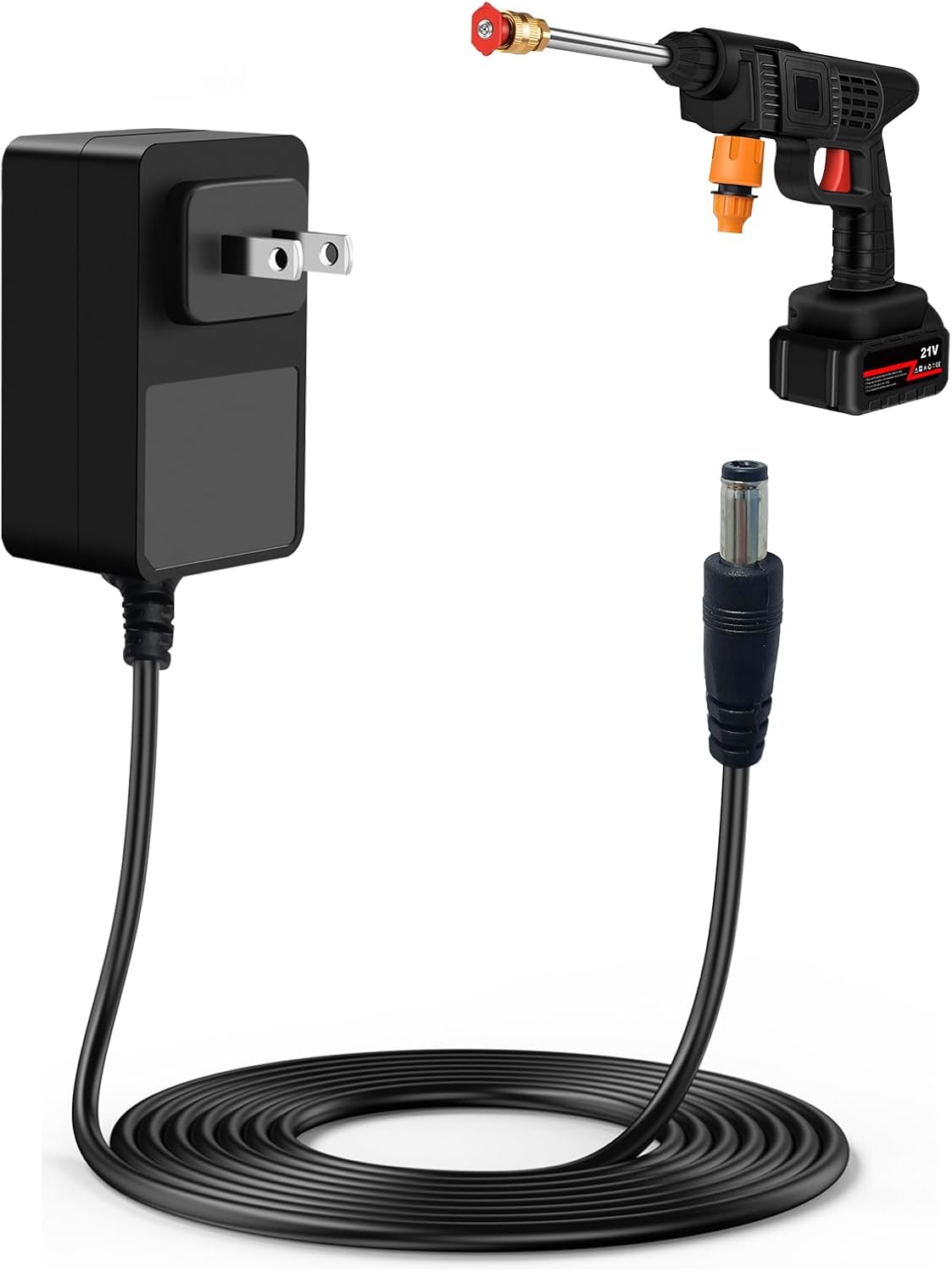 21V 1A Lithium Battery Charger Compatible with rcqx202000926 Ion String Trimmer Tool Electric Tools Replacement Power Adapter Wall Supply US Plug,Black