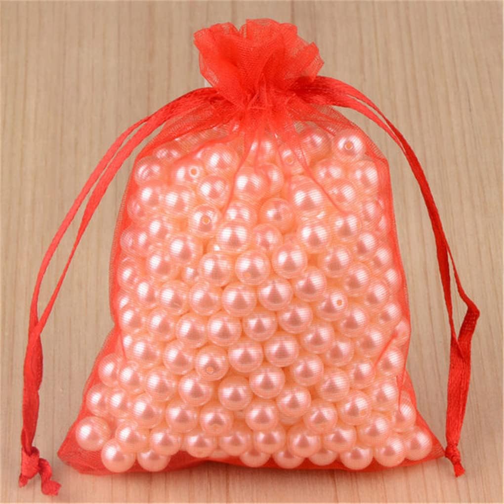 Hamthuit 25/50 Pcs Colorful Drawstring Organza Gift Bags Candy Storage Organza Jewelry Packaging Bag Party Decor Bag