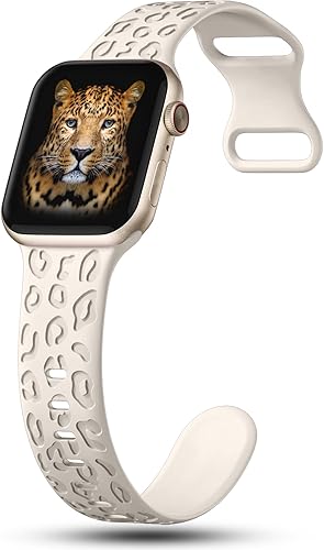 Miniatura 10 de Correas grabadas de leopardo compatibles con Apple Watch Band de 1.614 in, 1.575 in, 1.496 in, 1.929 in, 1.772 in, 1.732 in, 1.654 in, correa
