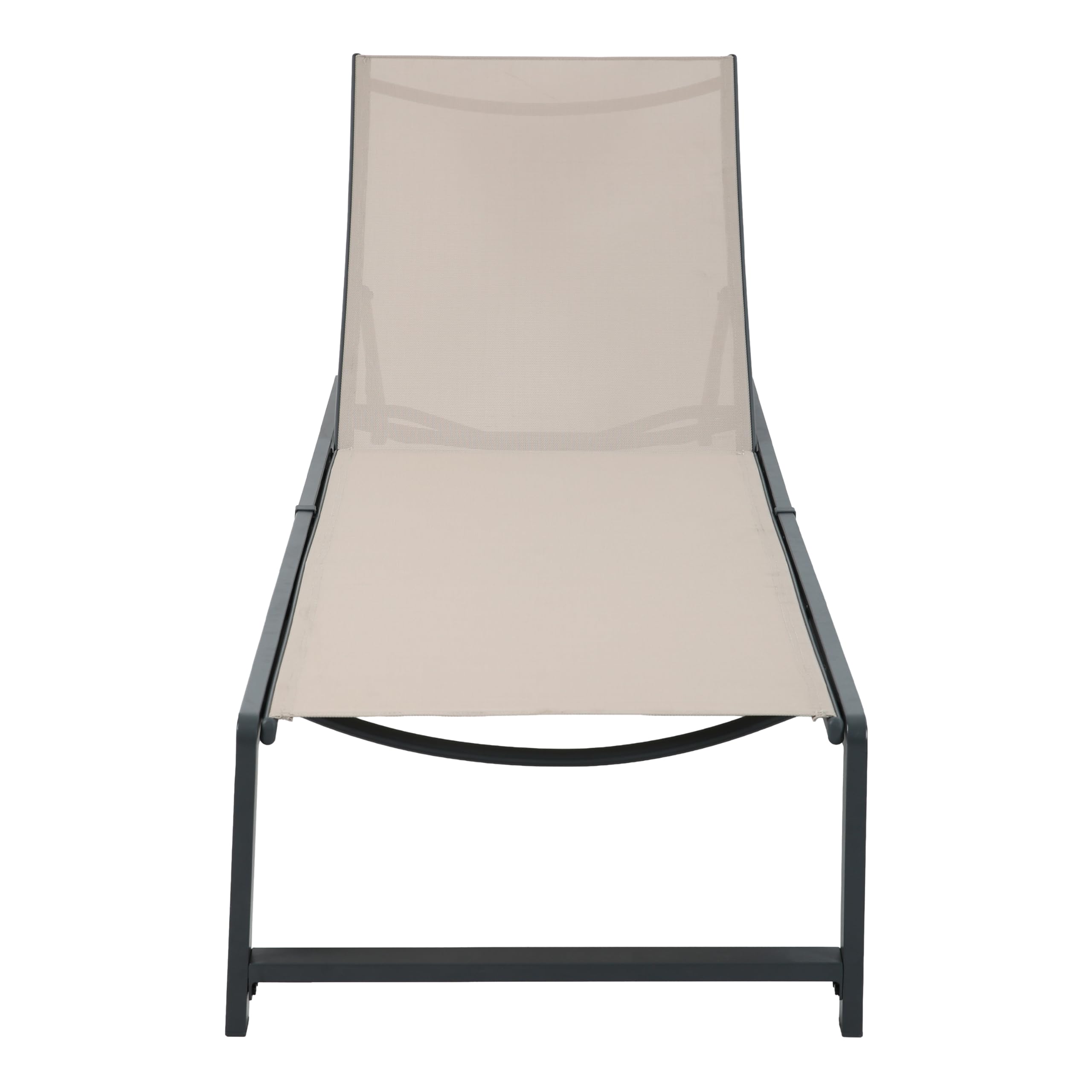 AXI Zane Gartenliege in Grau/Braun | Sonnenliege aus Stahl mit Verstellbarer Rücklehne - 5 Positionen | Sonnenbett/Liege für Draußen/Garten
