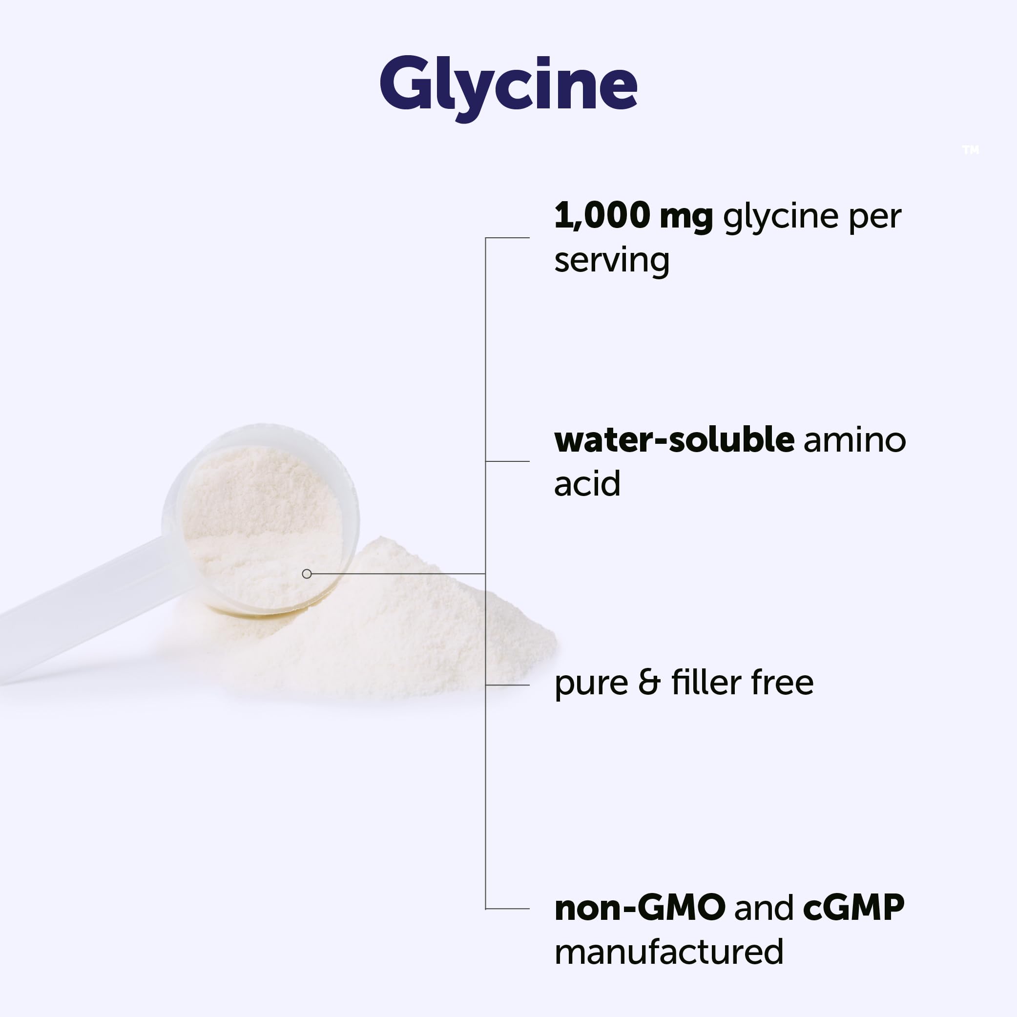 Micro Ingredients Glycine Powder, 500 g (1.1 Pounds), Glycine 1000mg Per Serving, Water Soluble — Amazon image 2