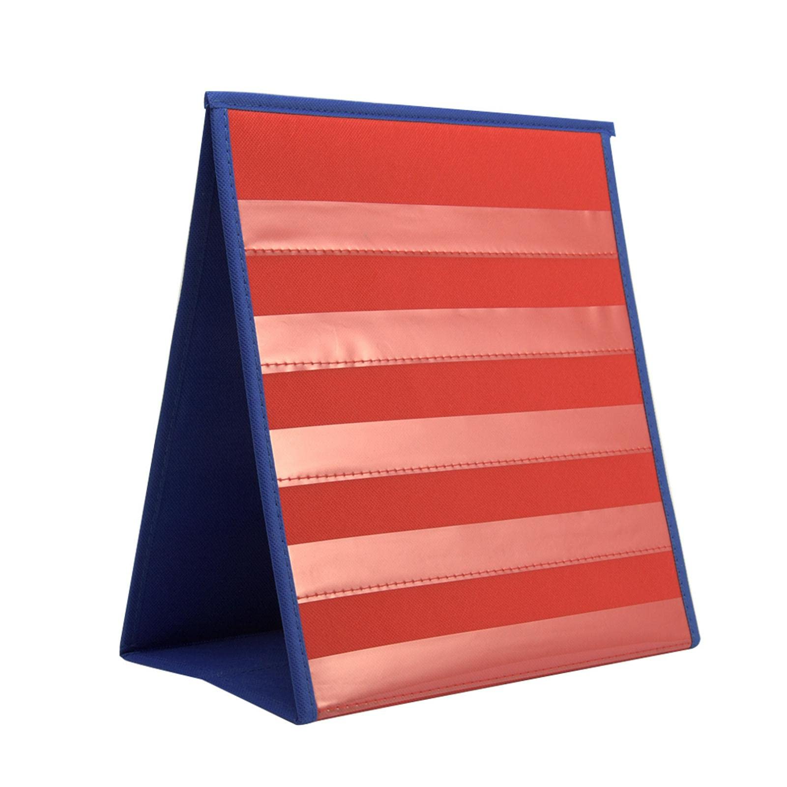 Desktop Tabletop Pocket Chart, Classroom Double-SidePocket Chart for Kindergarten, Home Use or Classroom, Folding Small Pocket Chart Portable Self Standing(red+Blue)