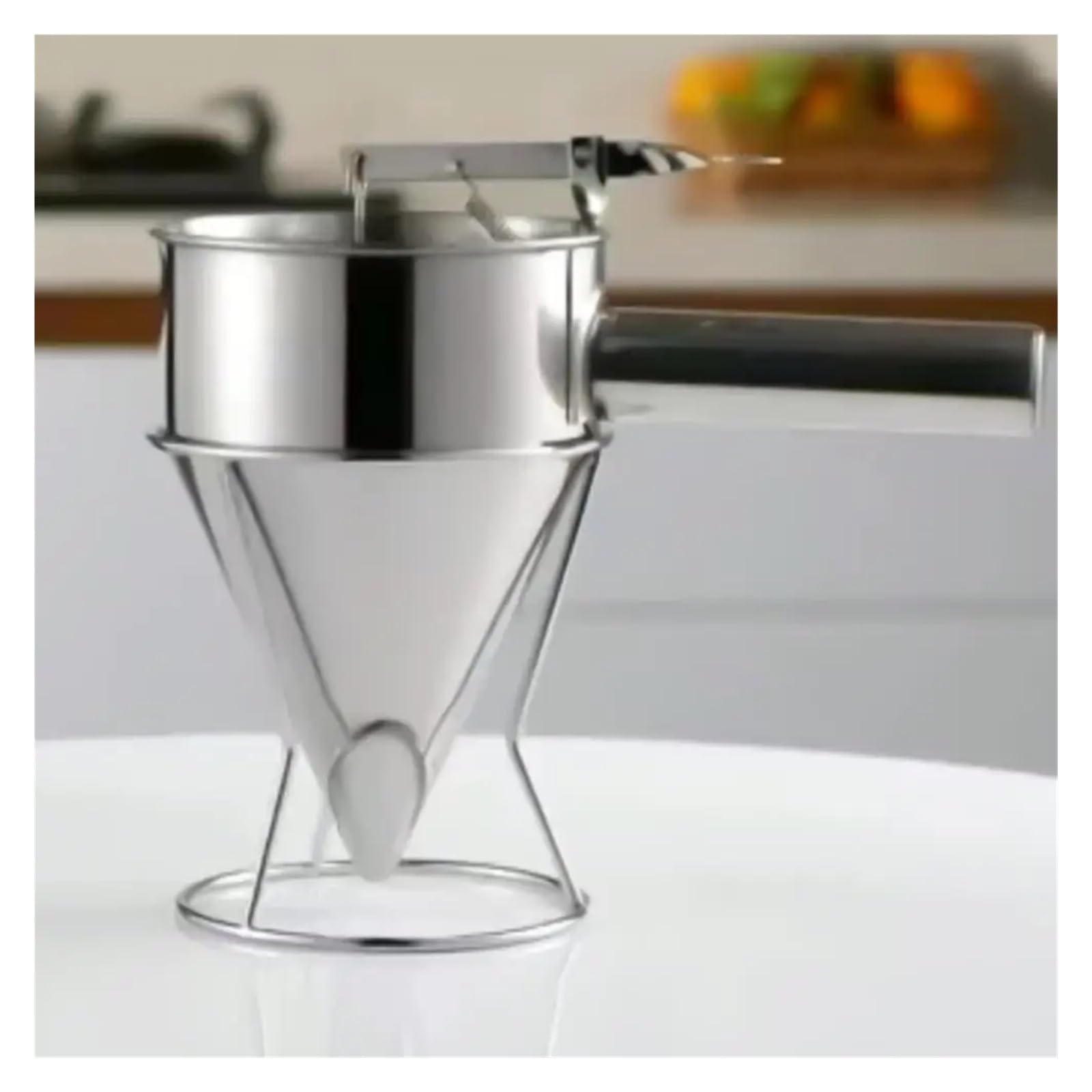 embudo de petaca Embudo de cocina Embudo de cocina de 600ml/1200ml, embudo de Metal de gran capacidad, dispensador de embudo de acero inoxidable desmontable en forma de cono for panadería(D)