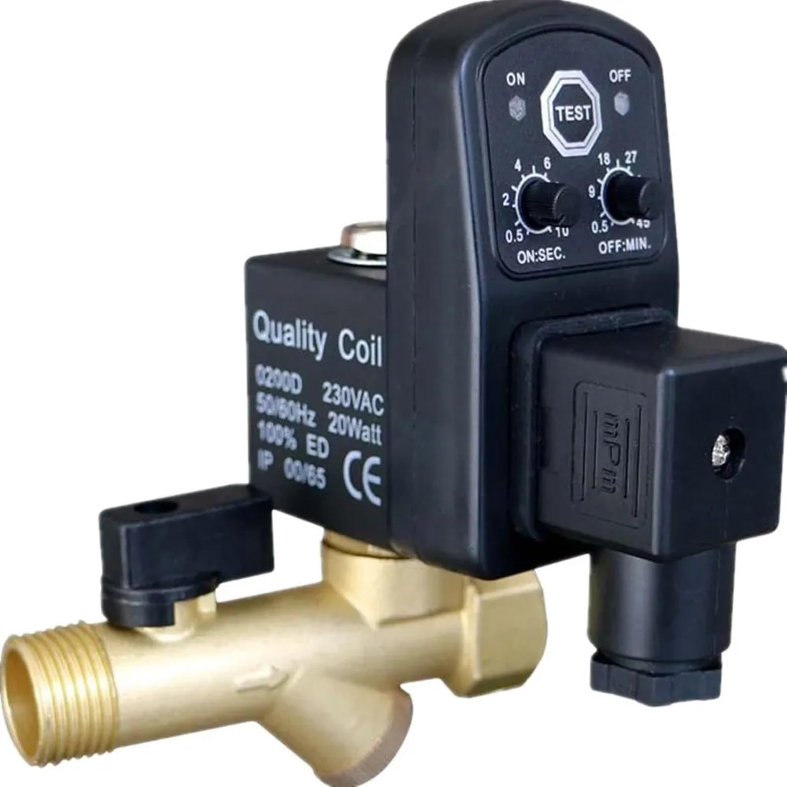 IEUMJNAT DC24V AC220V/380V 1/2" Automatic Timer Compressor Condensate Drain Solenoid Valve(G-dc24v)