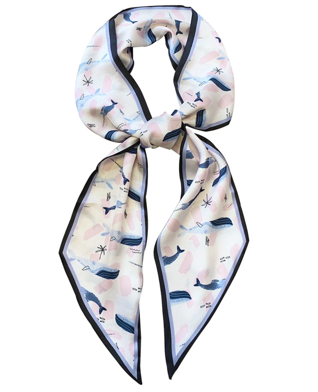 Hioyiwse Head Scarf Hair Neck Scarves For Women Purse Bag Scarfs For Handbags Silky Long Thin Satin Headscarf Fashion