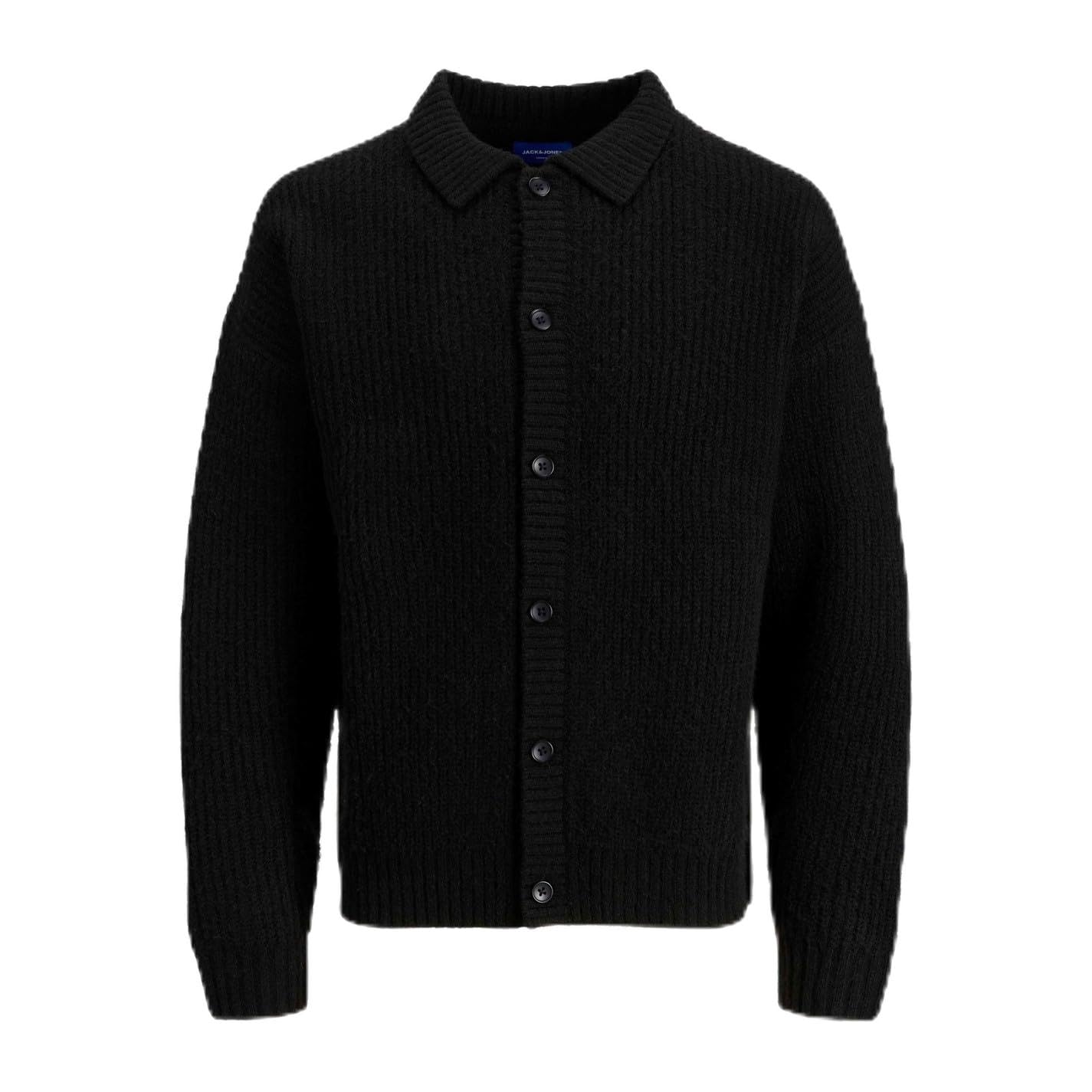 JACK & JONES Mens York Knit Cardigan Black L