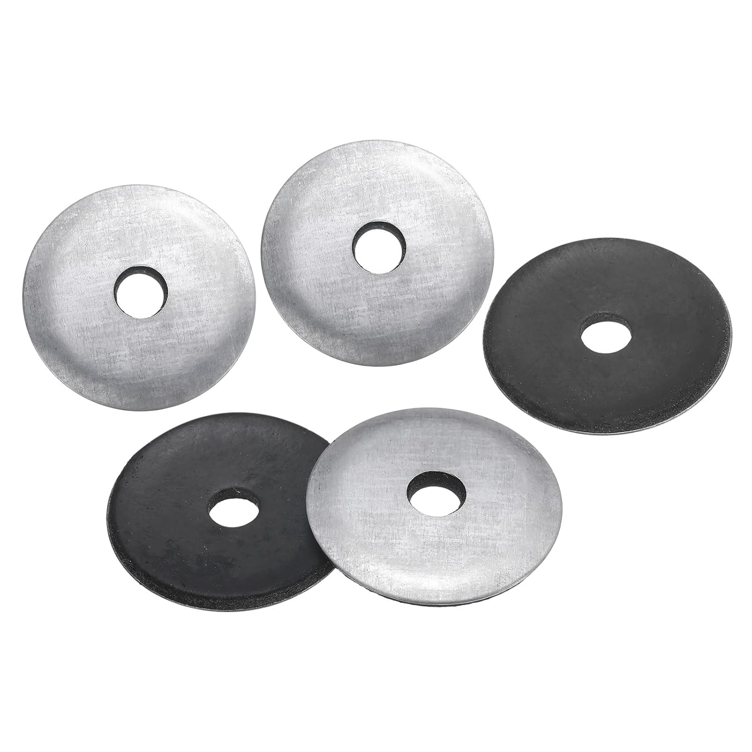 uxcell 200Pcs 7/32" x 1-3/16" Sealing Washers, Zinc-Plated Carbon Steel EPDM Bonded Neoprene Rubber Washers for Screws Bolts, Silver&Black