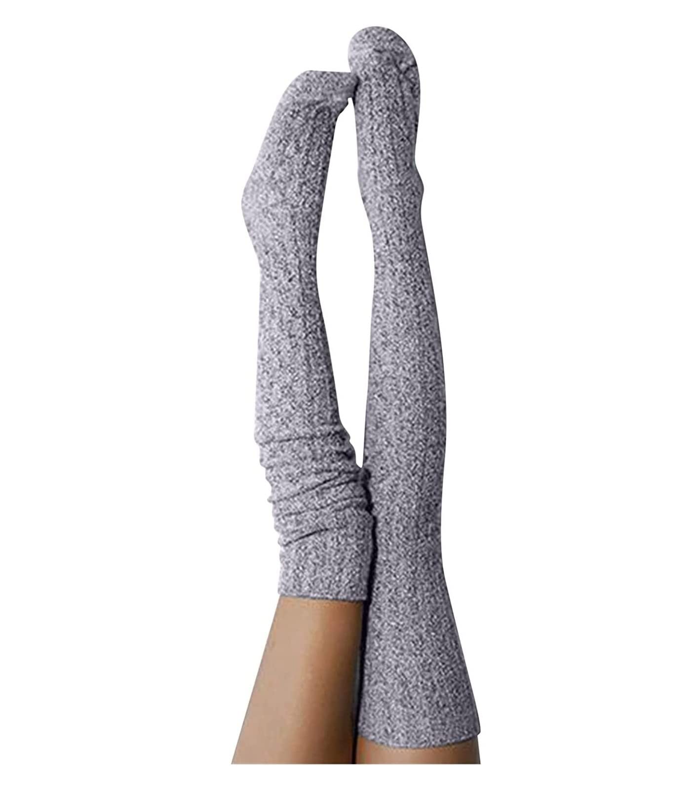 Wintersocken Bettsocken Damenstrümpfe Stricken Die Hohen Socken Mädchen Kniewarme Weihnachten Lang Über Damensocken Warme Flauschige Socken