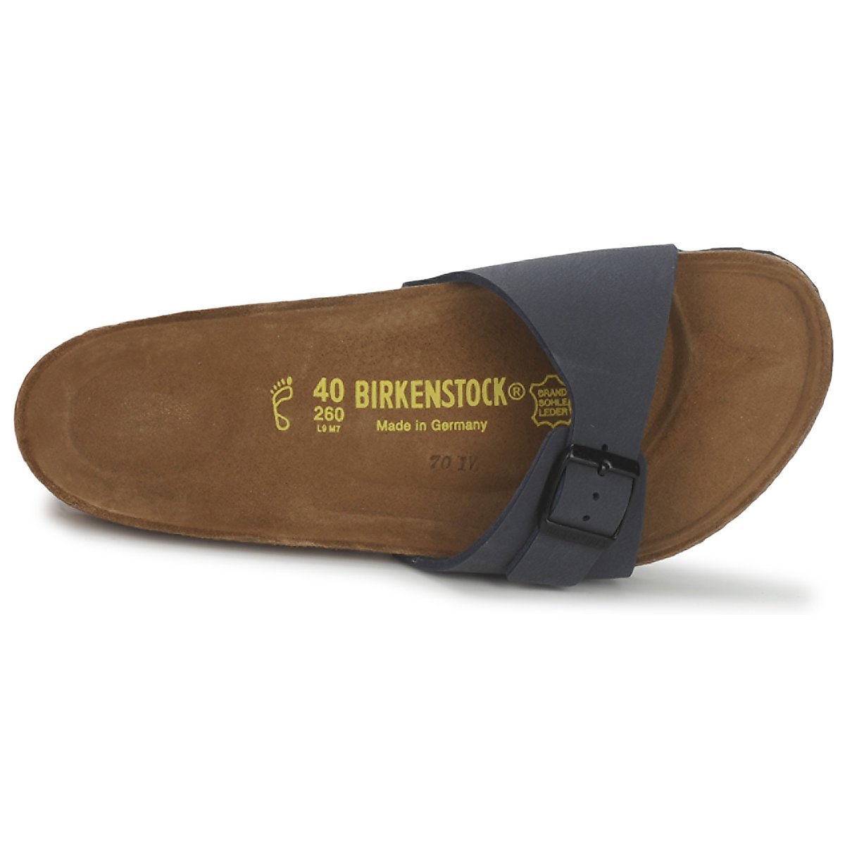 Birkenstock, Madrid Birko-Flor, Sandali, Unisex - Adulto, Blu (Navy), 40 EU (Normale)
