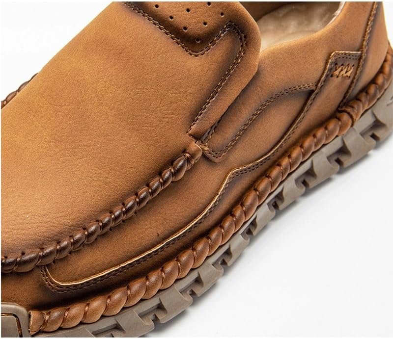 Shoes Men's Comfortable Slip-on Loafers Versatile Fashionable Thick-Soled Oxford Shoes Men Soft-Soled Breathable Shoes for Travel Sports Driving
