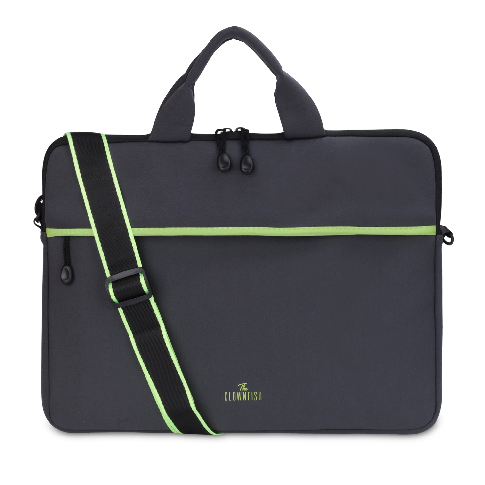 The Clownfish Lucas Series Polyester Unisex 15.6 inch Tablet Case Laptop Sleeve Laptop Bag Case Slipcase Shoulder & Trolley Strap (Grey) (B0BFJ94JD5) Amazon Price History, Amazon Price Tracker