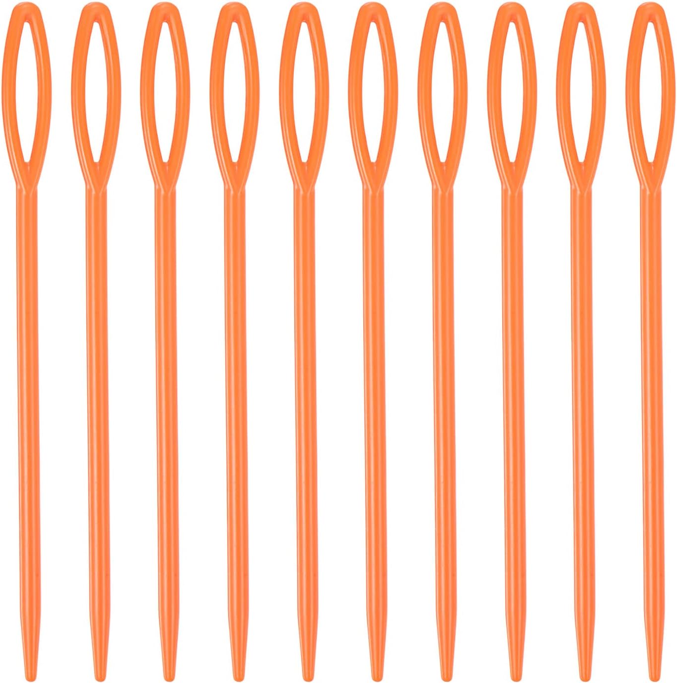 HARFINGTON 90 agujas de coser de plástico, 3.5 in de longitud, agujas romas grandes para coser artesanías hechas a mano, nociones de costura, color