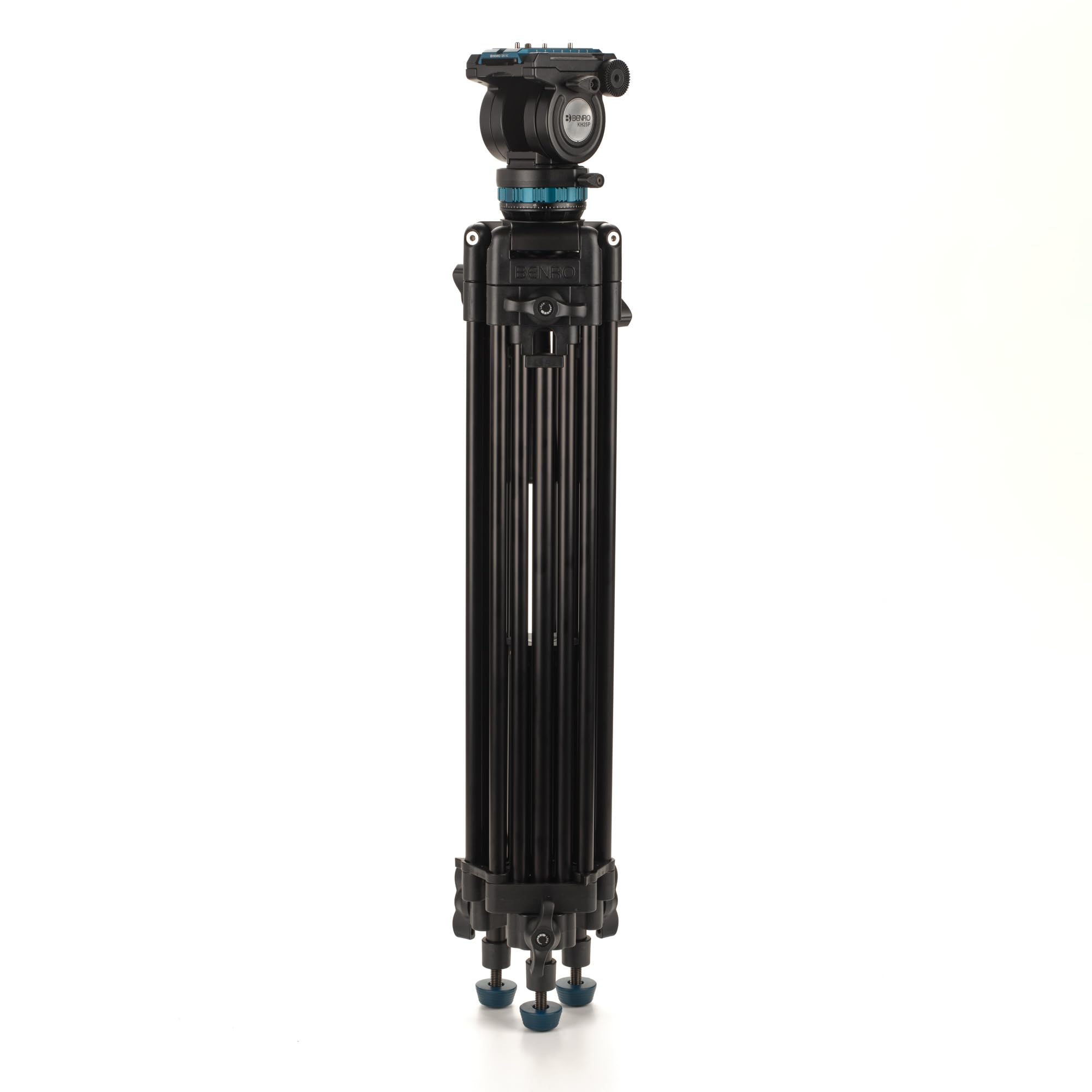 KH25PC - Treppiede video con testa, carico utile di 15 libbre, trascinamento continuo della panoramica, piastra per fotocamera anti-rotazione (KH25PC)