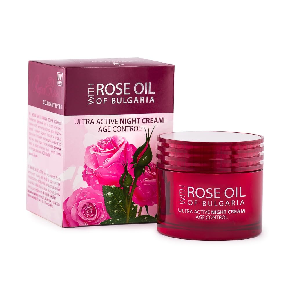 Age Control - Ultra Active Night Cream with 100 % Pure Bulgarian Rose Oil 50ml