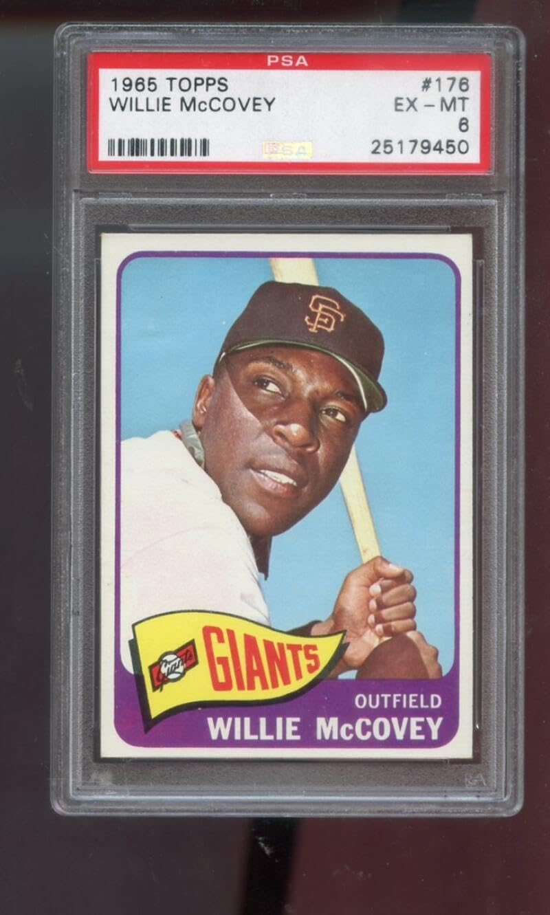 1965 Topps #176 Willie McCovey PSA 6 Graded Baseball Card San Francisco Giants