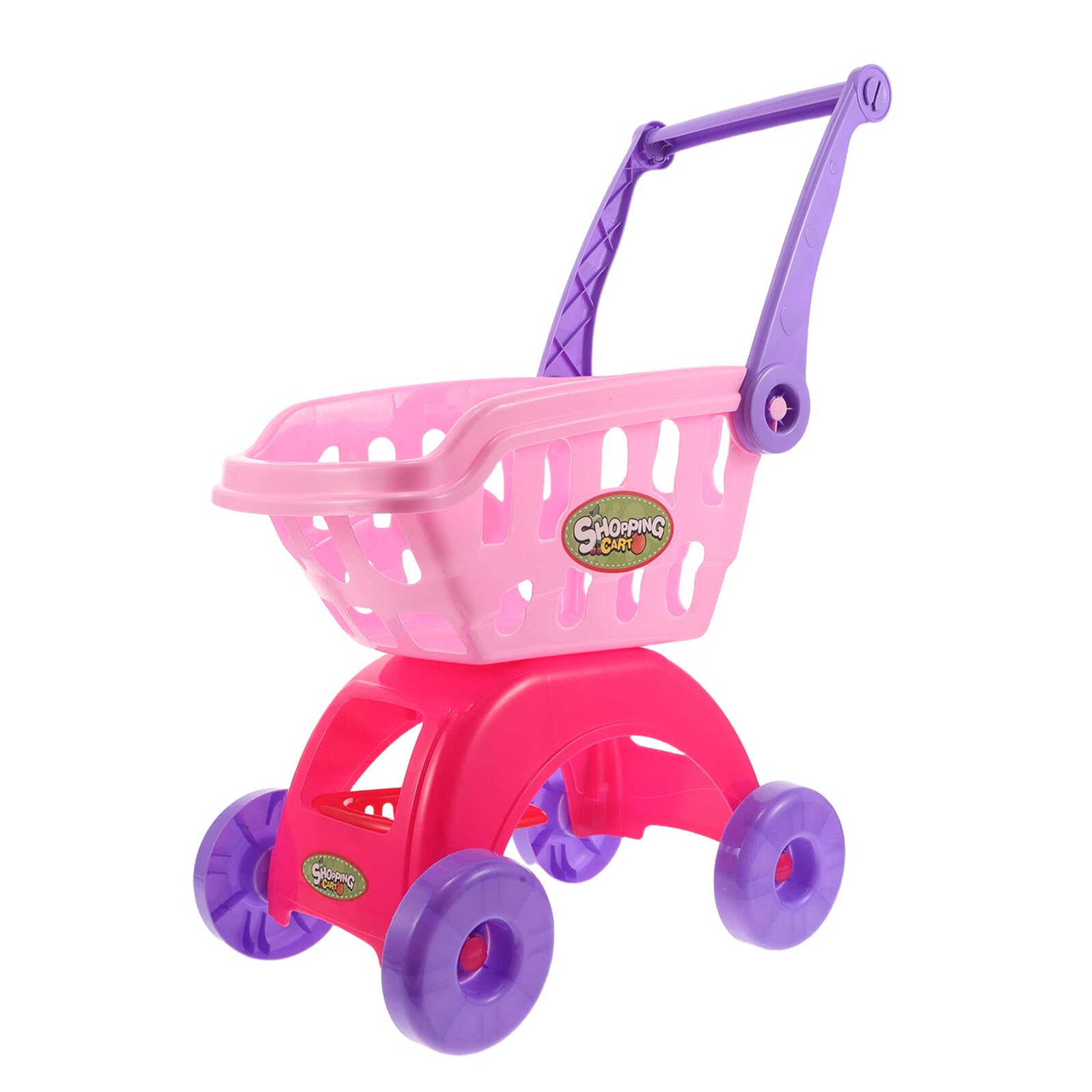 Carrello della Spesa per Mini Giocattolo Simulazione Supermercato Accessori Frutta Leggero e Facile da Spingere Playset per Gioco di Ruolo e Sviluppo Cognitivo Adatto a Giochi