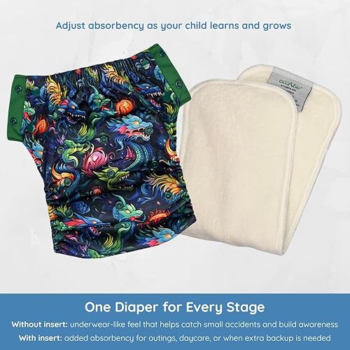 Miniatura 4 de Pañal de tela híbrido, pantalones de entrenamiento reutilizables, pañales de natación, calzoncillos para necesidades especiales, se adapta a bebés
