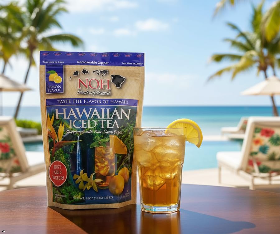 NOH Foods of Hawaii Sweet Tea Mix, 48oz (3lb) Zipper Bag - Just Add Water, Classic Hawaiian Luau Beverage, Paradise Tea Blend image 5