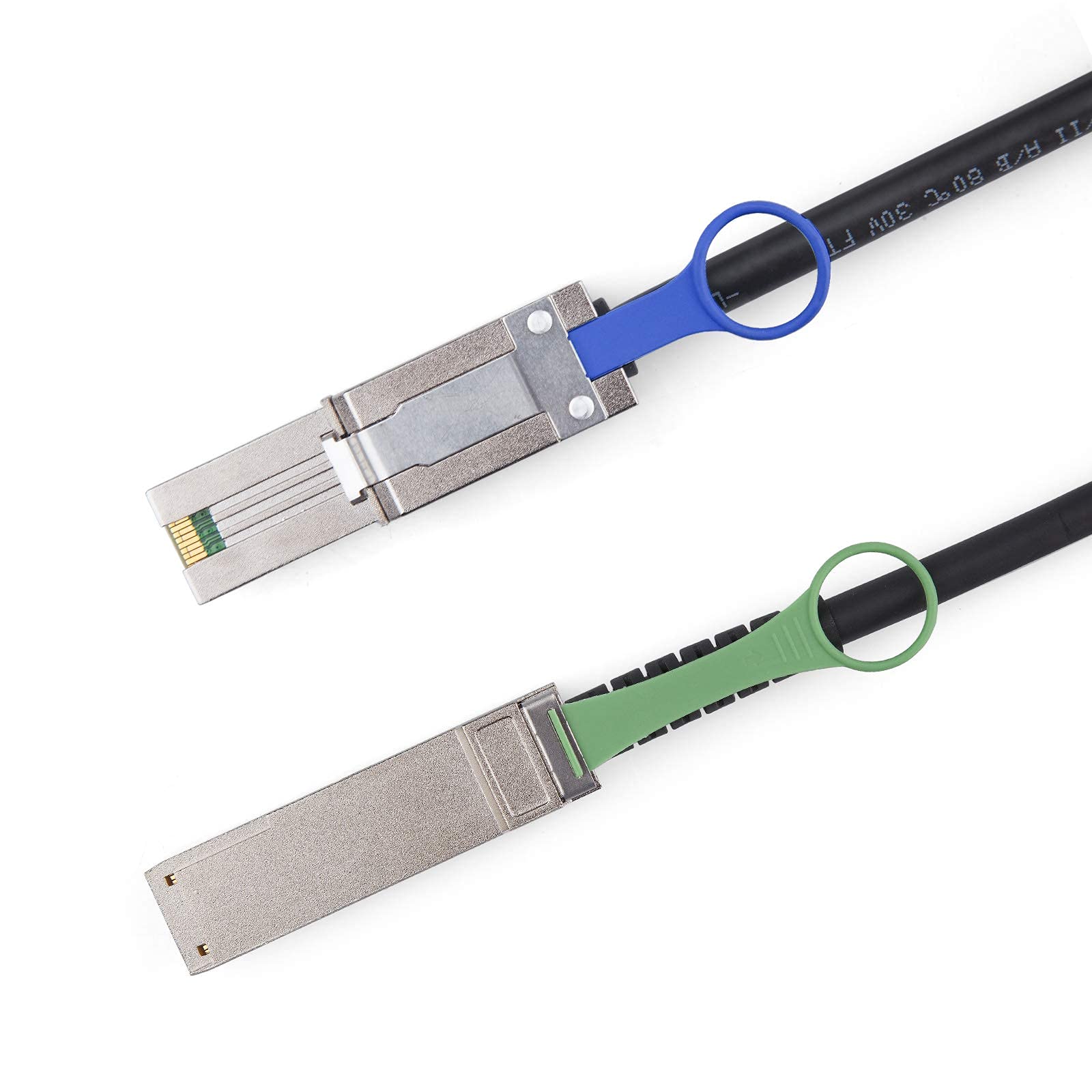 10Gtek® QSFP (SFF-8436) to MiniSAS HD SFF-8088 DDR Hybrid SAS Cable, External Mini SAS Kupfer Passive Cable for NetApp, 100-Ohm, 28AWG, 3-Meter(9.8-ft)
