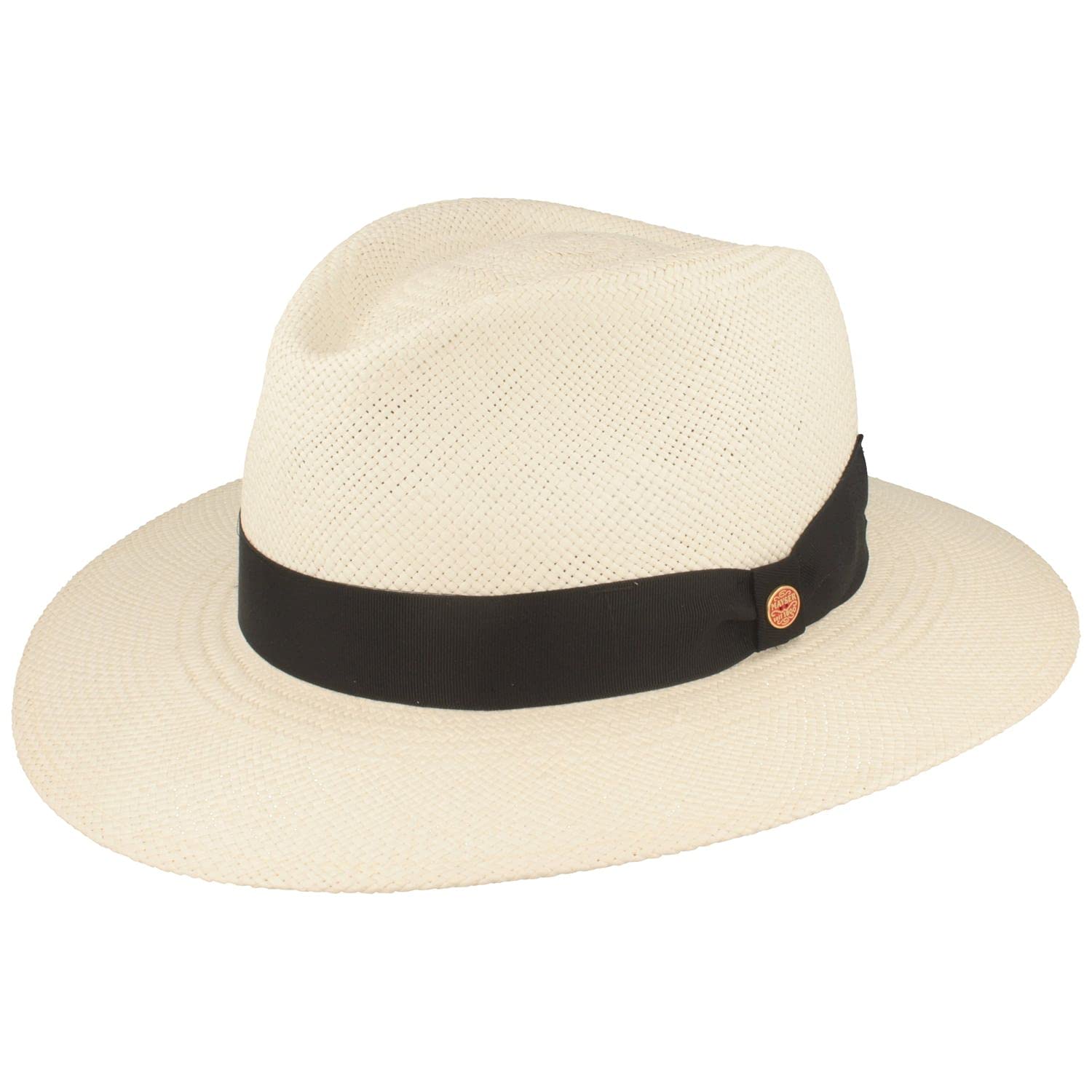 Mayser Original Sombrero Panamá | Sombrero de Paja Tejido a Mano en Ecuador – Correa Ancha Exterior – Protección Solar UV 40 – Resistente al Agua – Material Ligero y Transpirable
